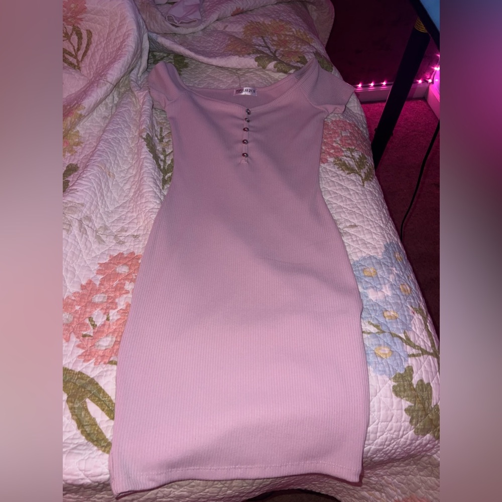 Light Pink tight dress.